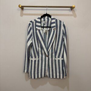 NWT Sugarlips  Blue and White Striped Vacation Blazer